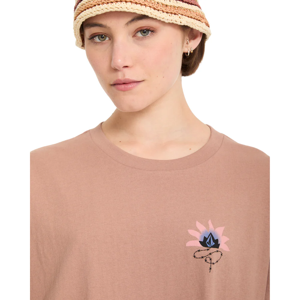 Womens Bliss T-Shirt Pale Khaki - Image 5