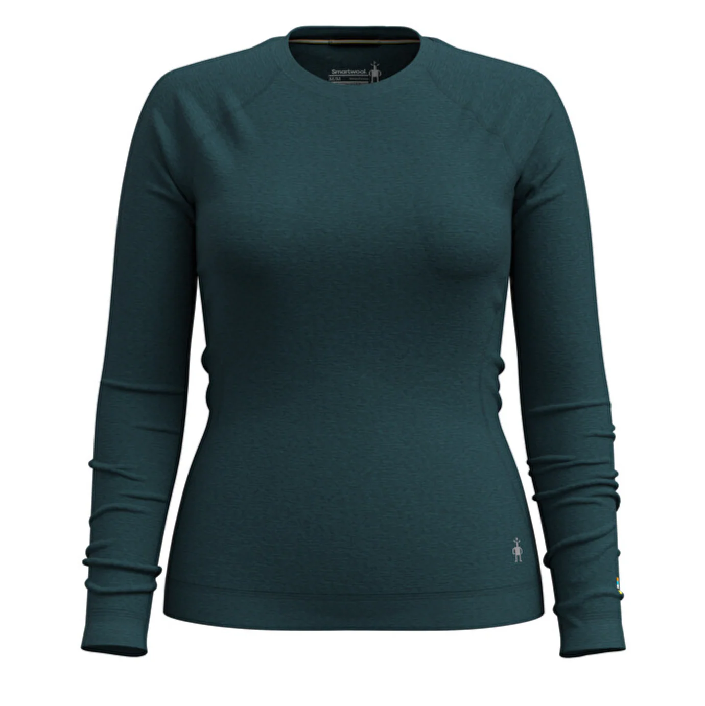 Womens Classic Thermal Merino Baselayer Crew Twilight Blue Heather - Image 3