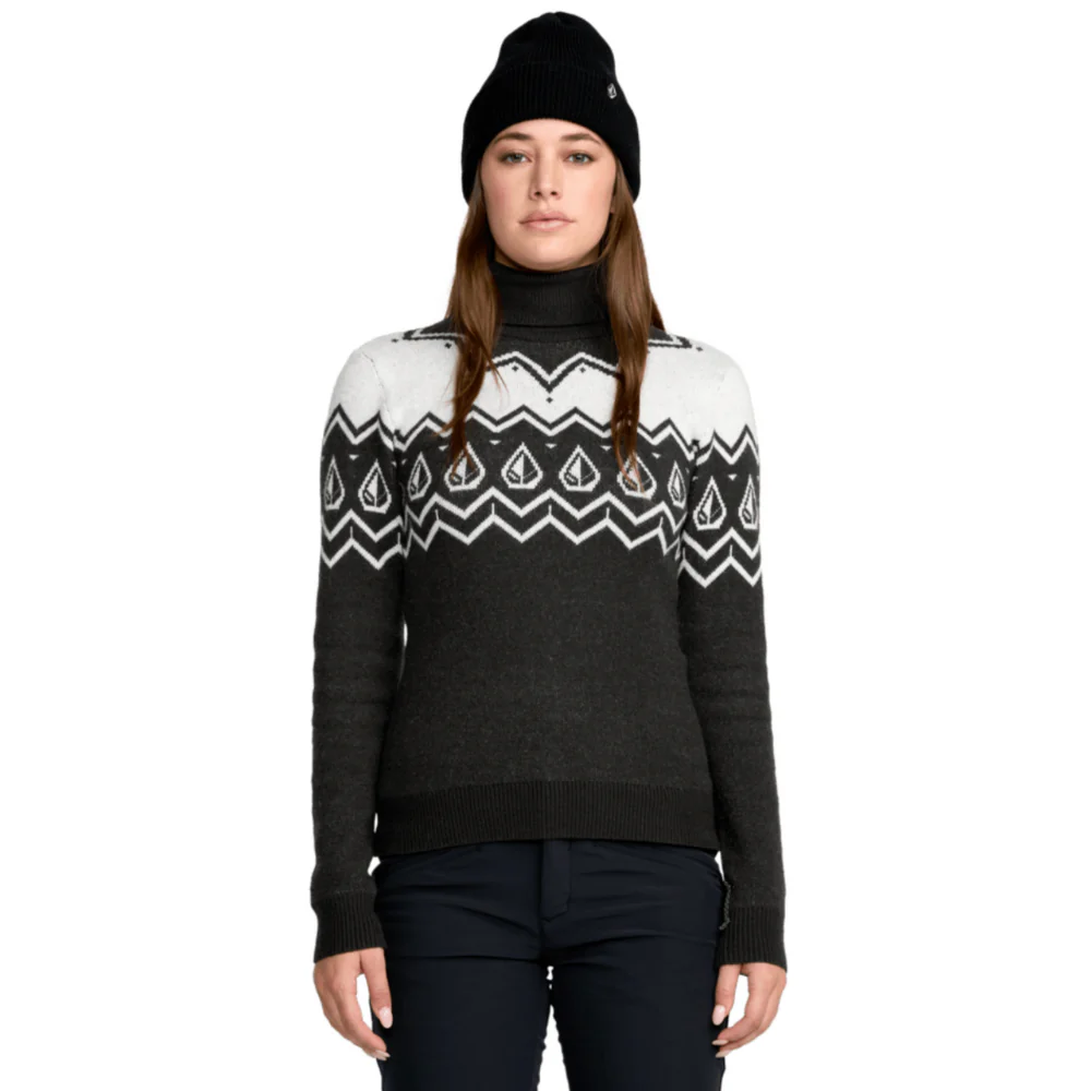 Womens Fireside Turtleneck Sweater Black - Image 3