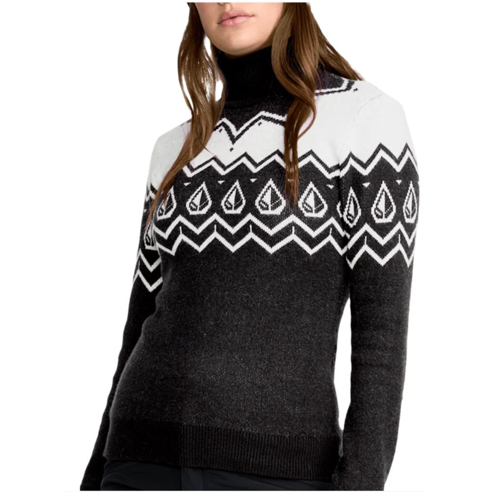Womens Fireside Turtleneck Sweater Black - Image 5