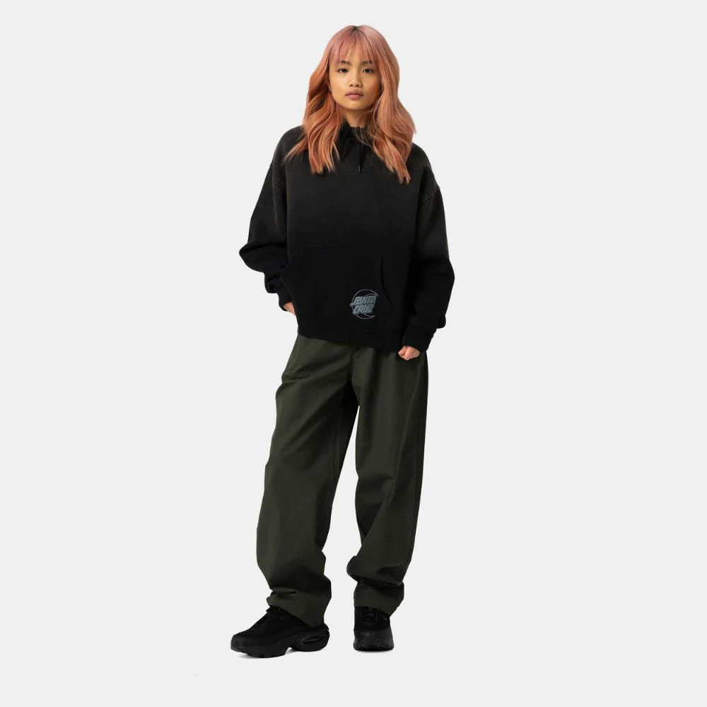 Womens Imprint Moon Dot Hoodie Black Wash - Image 3