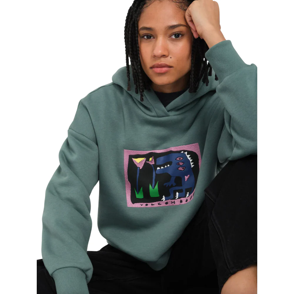 Womens Longo Hoodie Sea Green - Image 2