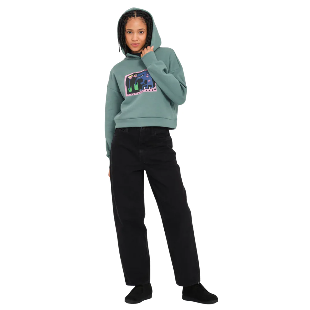 Womens Longo Hoodie Sea Green - Image 3