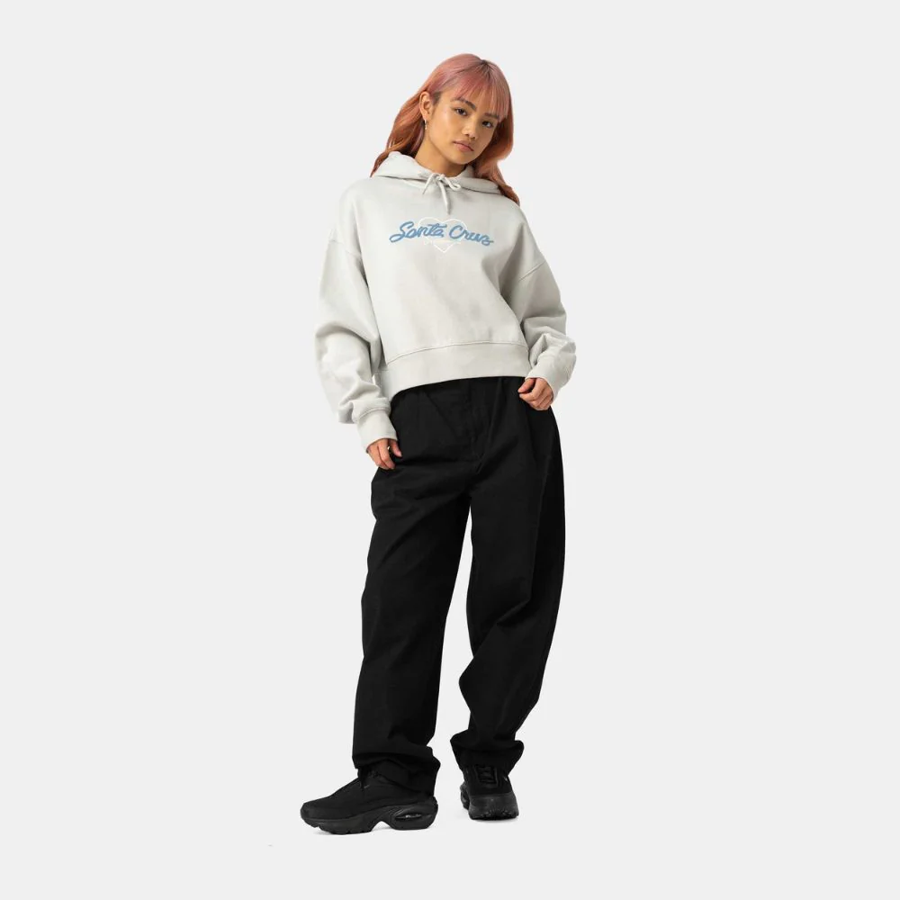 Womens Love Script Hoodie Mist - Image 3