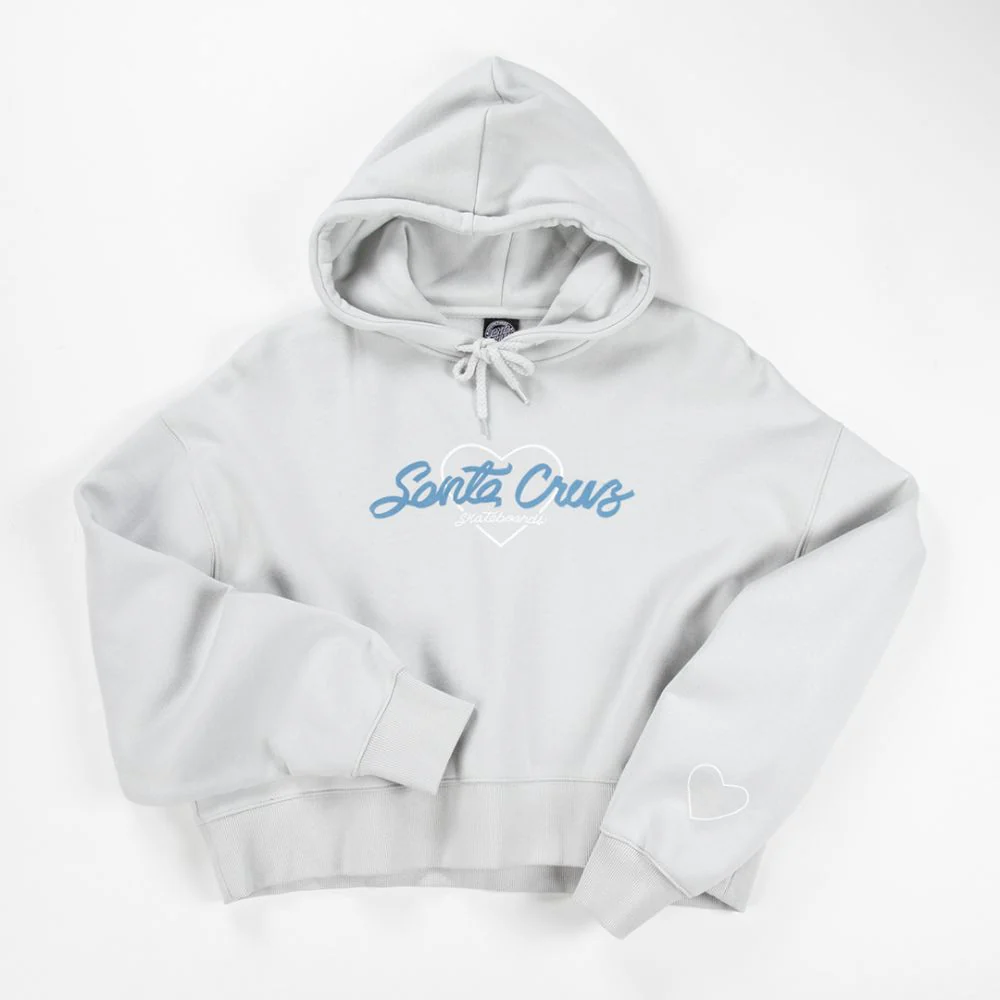 Womens Love Script Hoodie Mist - Image 4