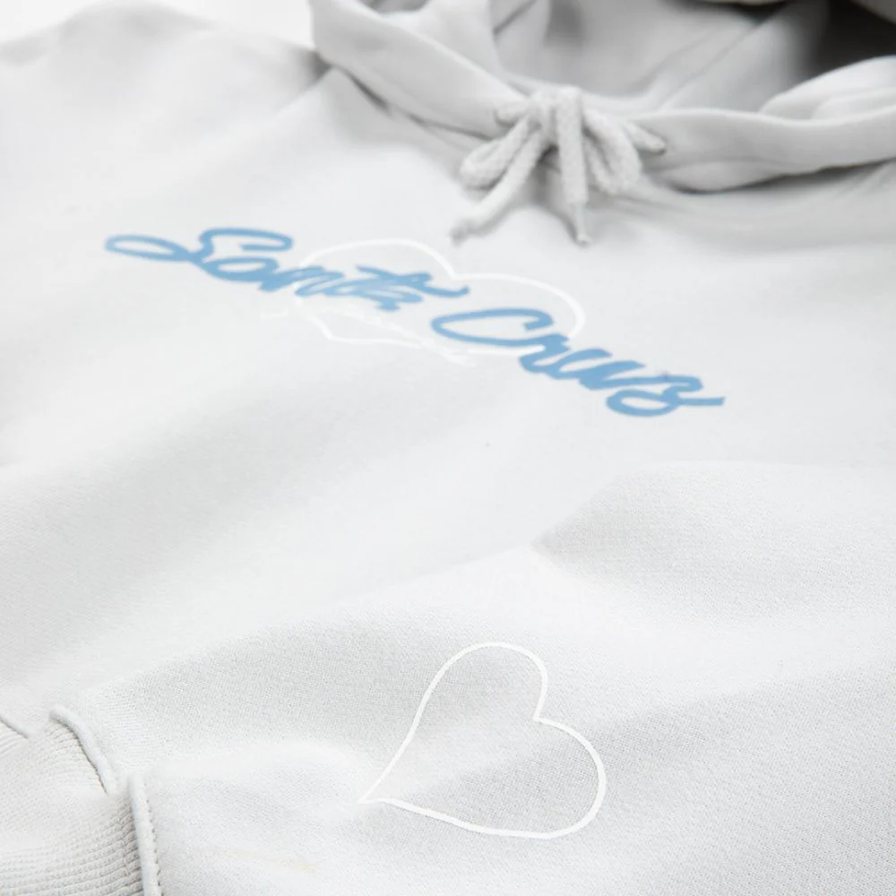 Womens Love Script Hoodie Mist - Image 5