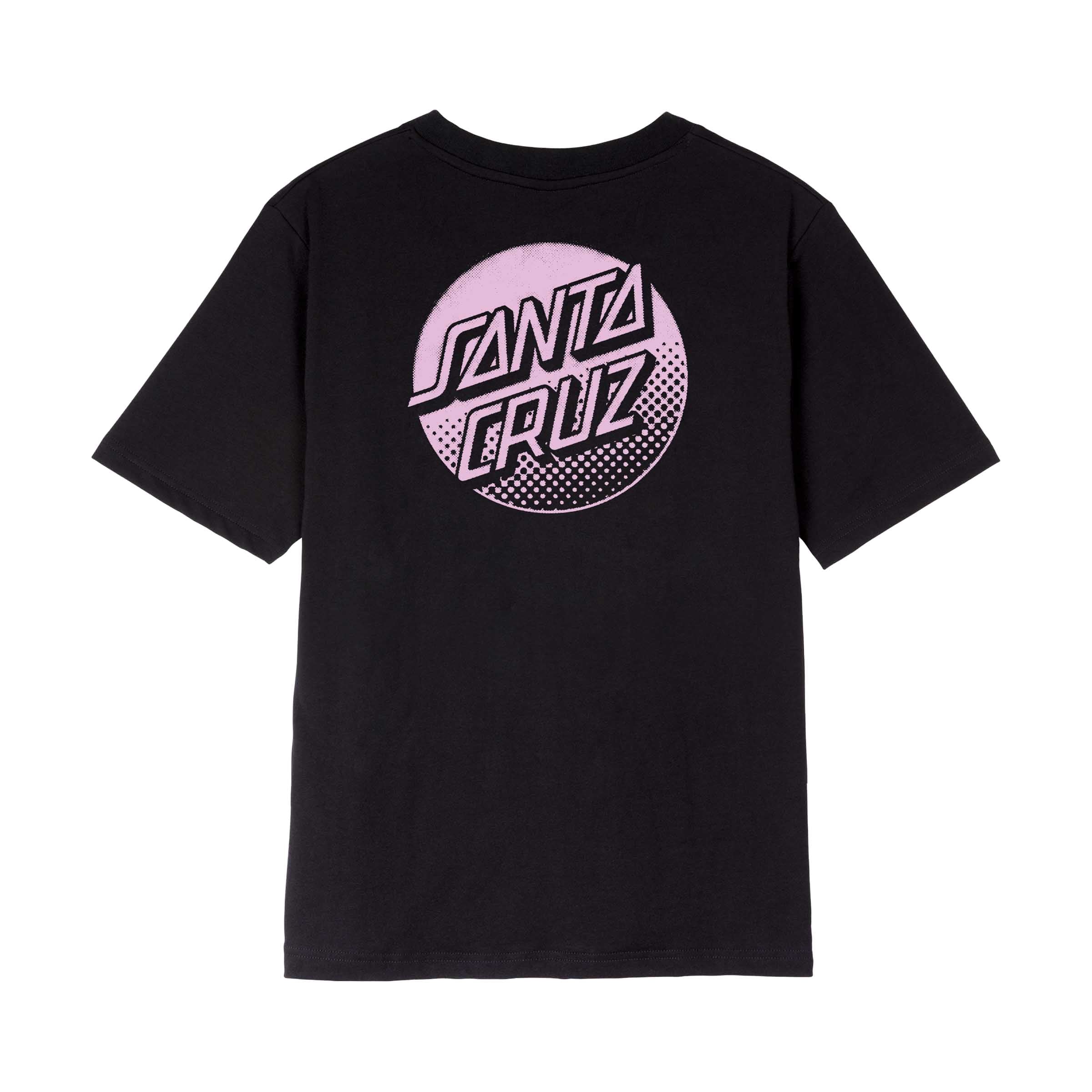 Womens Mono Stamped Dot T-Shirt Black