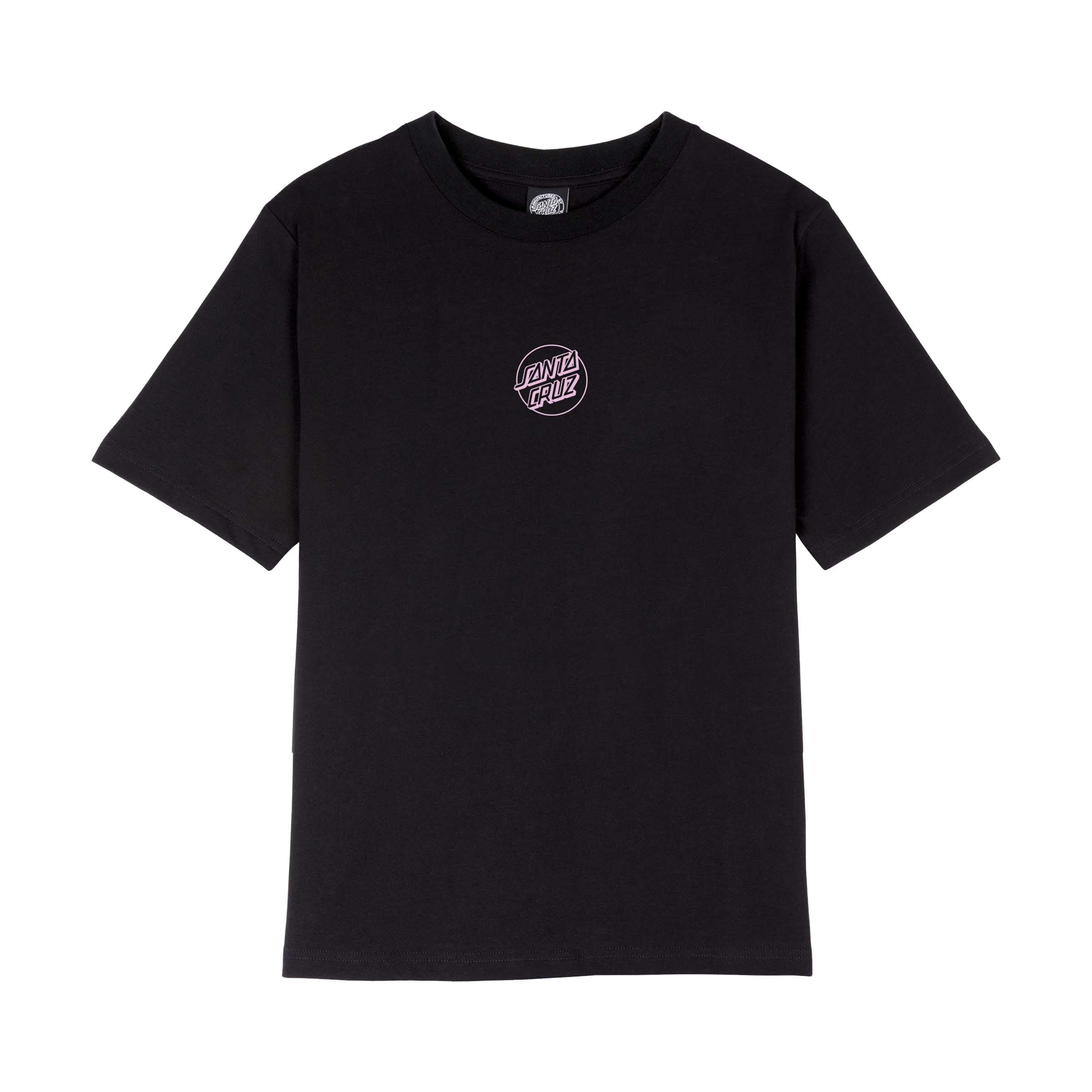 Womens Mono Stamped Dot T-Shirt Black - Image 2