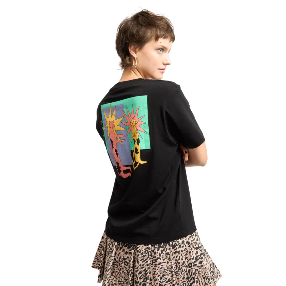 Womens Radical Daze T-Shirt Black - Image 4