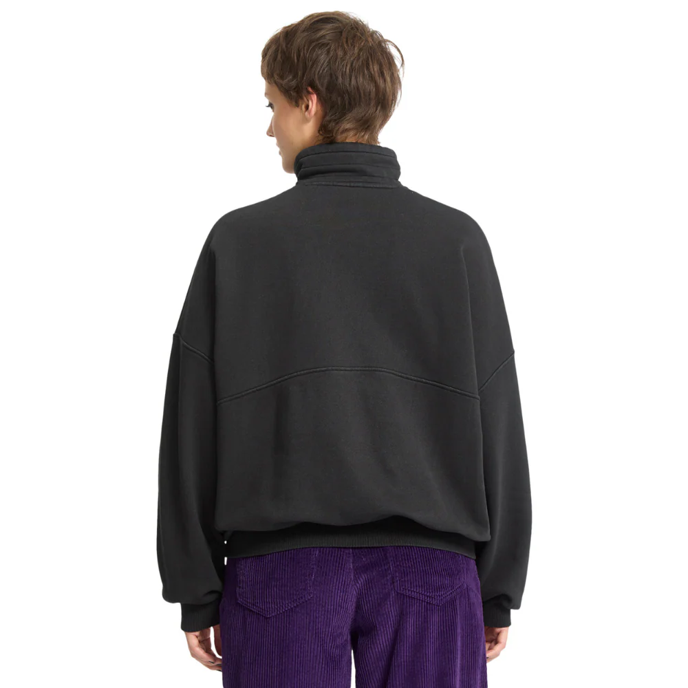 Womens Reetrostone Sweatshirt Vintage Black - Image 2