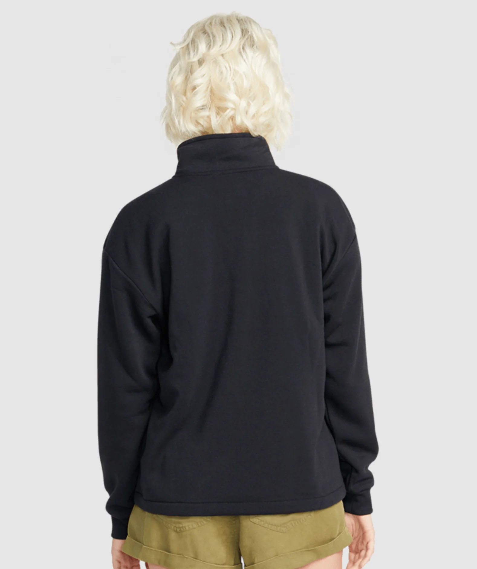 Womens STN Stackd Mock Neck Pullover Black Out - Image 2
