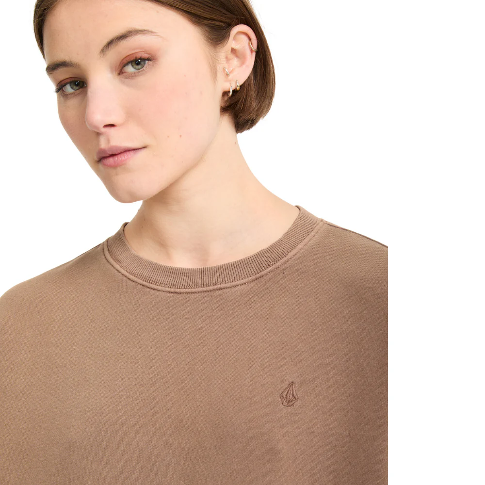Womens Stone Soft Crewneck Pale Khaki - Image 5
