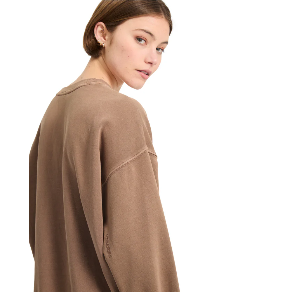 Womens Stone Soft Crewneck Pale Khaki - Image 6