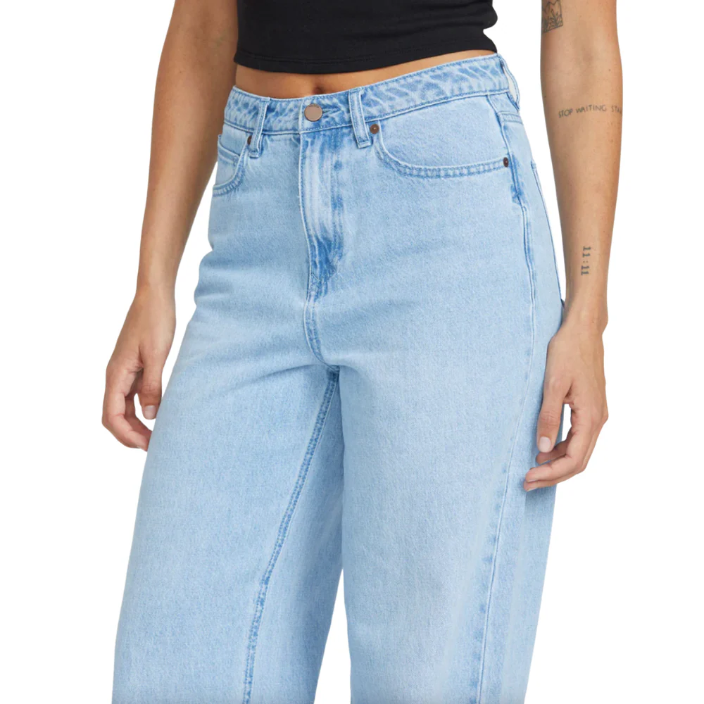 Womens Stoned Boyfriend High Rise Jeans Blue Bird - Image 3