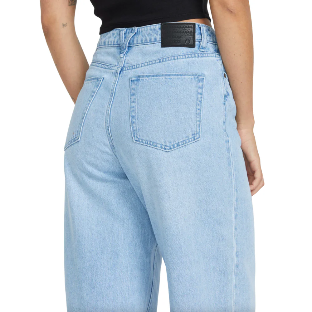 Womens Stoned Boyfriend High Rise Jeans Blue Bird - Image 4