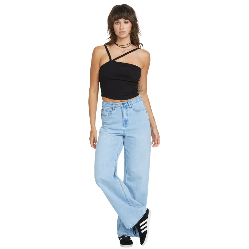 Womens Stoned Boyfriend High Rise Jeans Blue Bird - Image 9