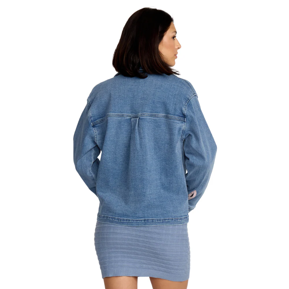 Womens Stoned Boyfriend Jacket Deep River - Image 2