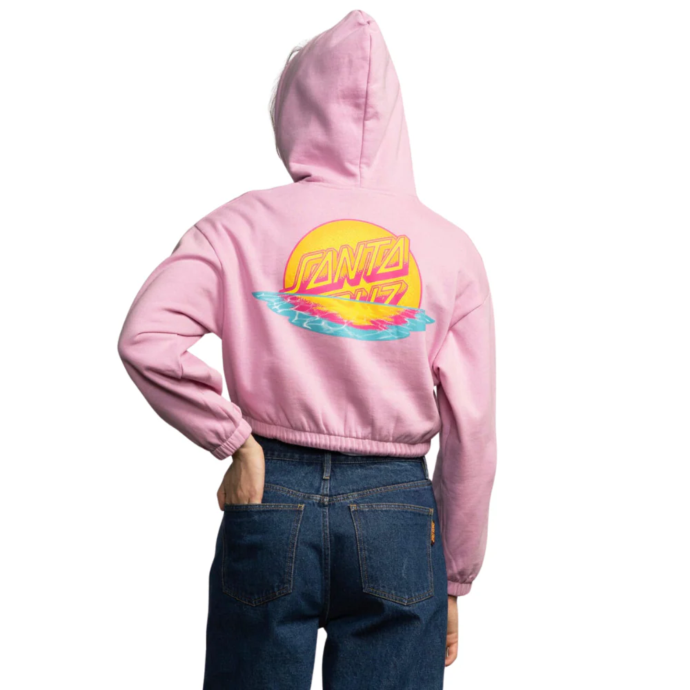 Womens Sunrise Dot Zip Hoodie Fondant Pink - Image 2
