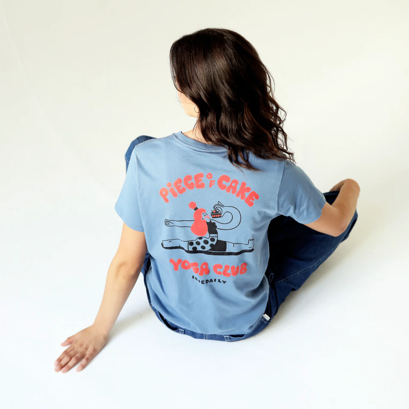 Womens Yoga Club T-Shirt Greyblue - Image 2