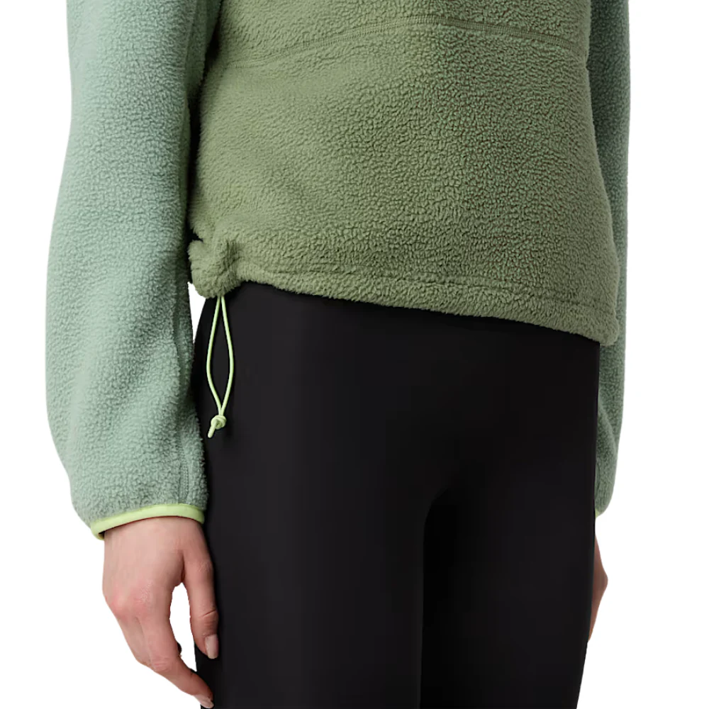 Womens Yumiori 1/4 Zip Fleece Jacket Bark Mist/Slate Moss - Image 6