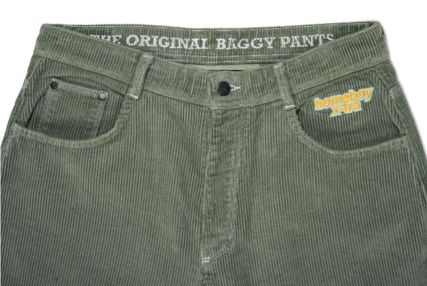 X-Tra Baggy Cord Pants Olive - Image 10