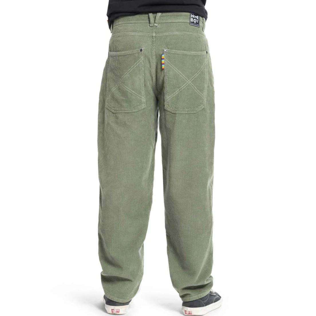 X-Tra Baggy Cord Pants Olive - Image 3