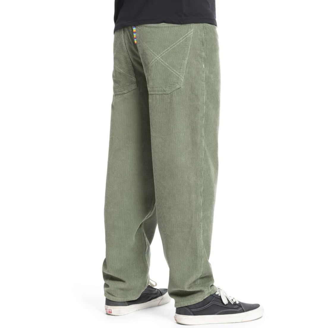X-Tra Baggy Cord Pants Olive - Image 4