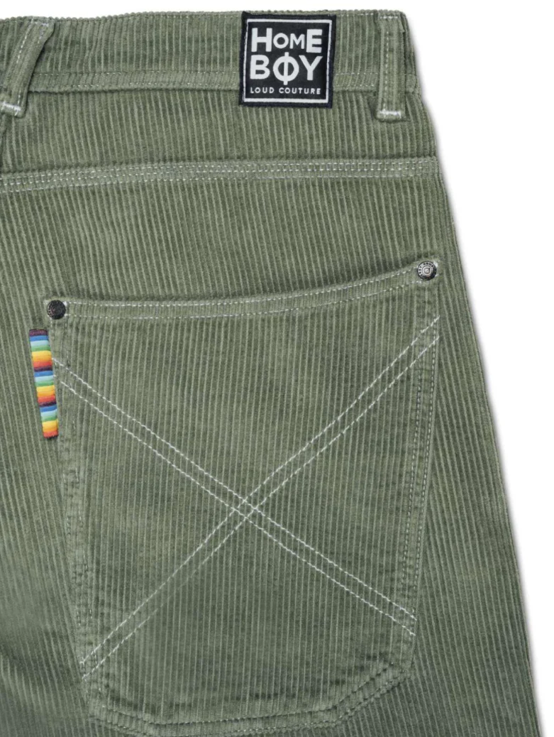 X-Tra Baggy Cord Pants Olive - Image 6