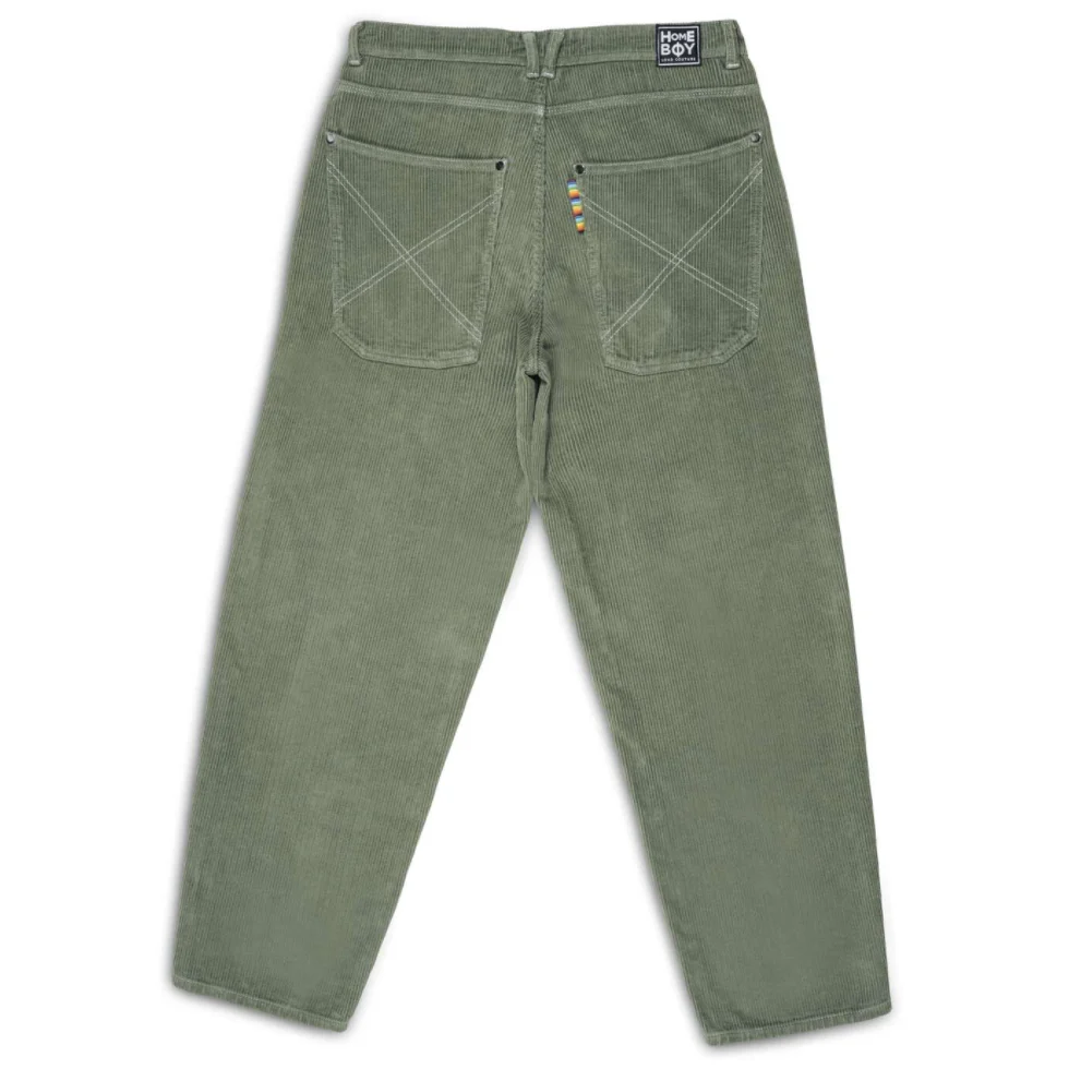 X-Tra Baggy Cord Pants Olive - Image 7