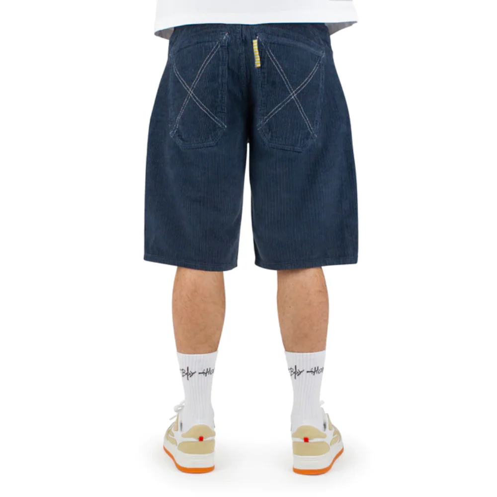 X-Tra Baggy Cord Shorts Navy - Image 3