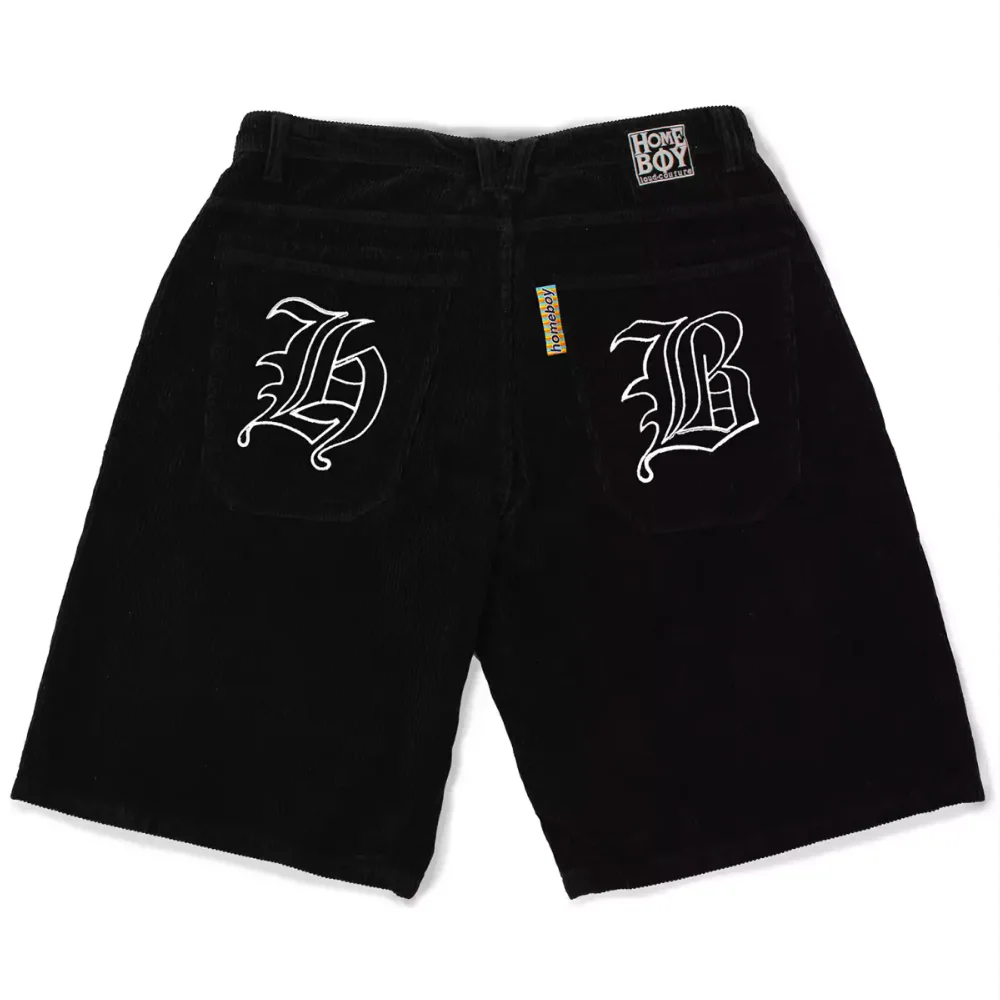 X-Tra Monster Gothic Cord Shorts Black - Image 3