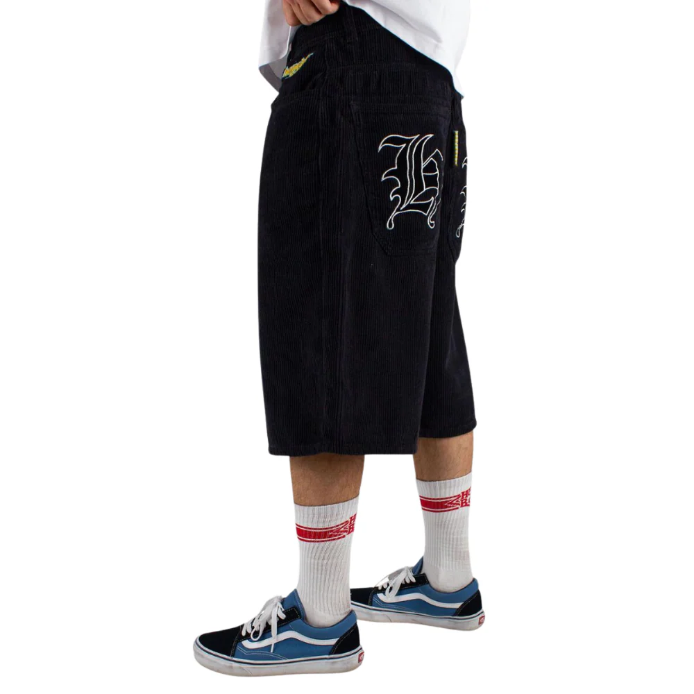 X-Tra Monster Gothic Cord Shorts Black - Image 5