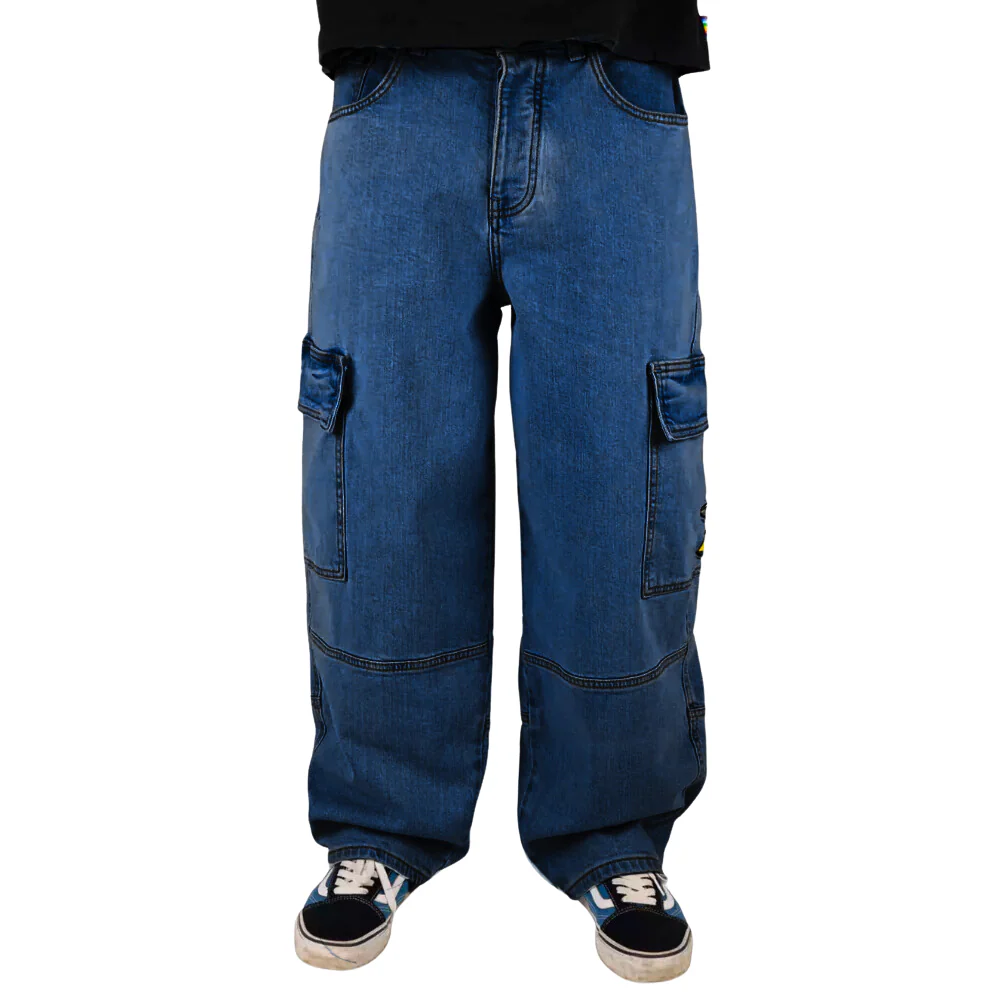 X-tra UFO Cargo Denim Washed Blue