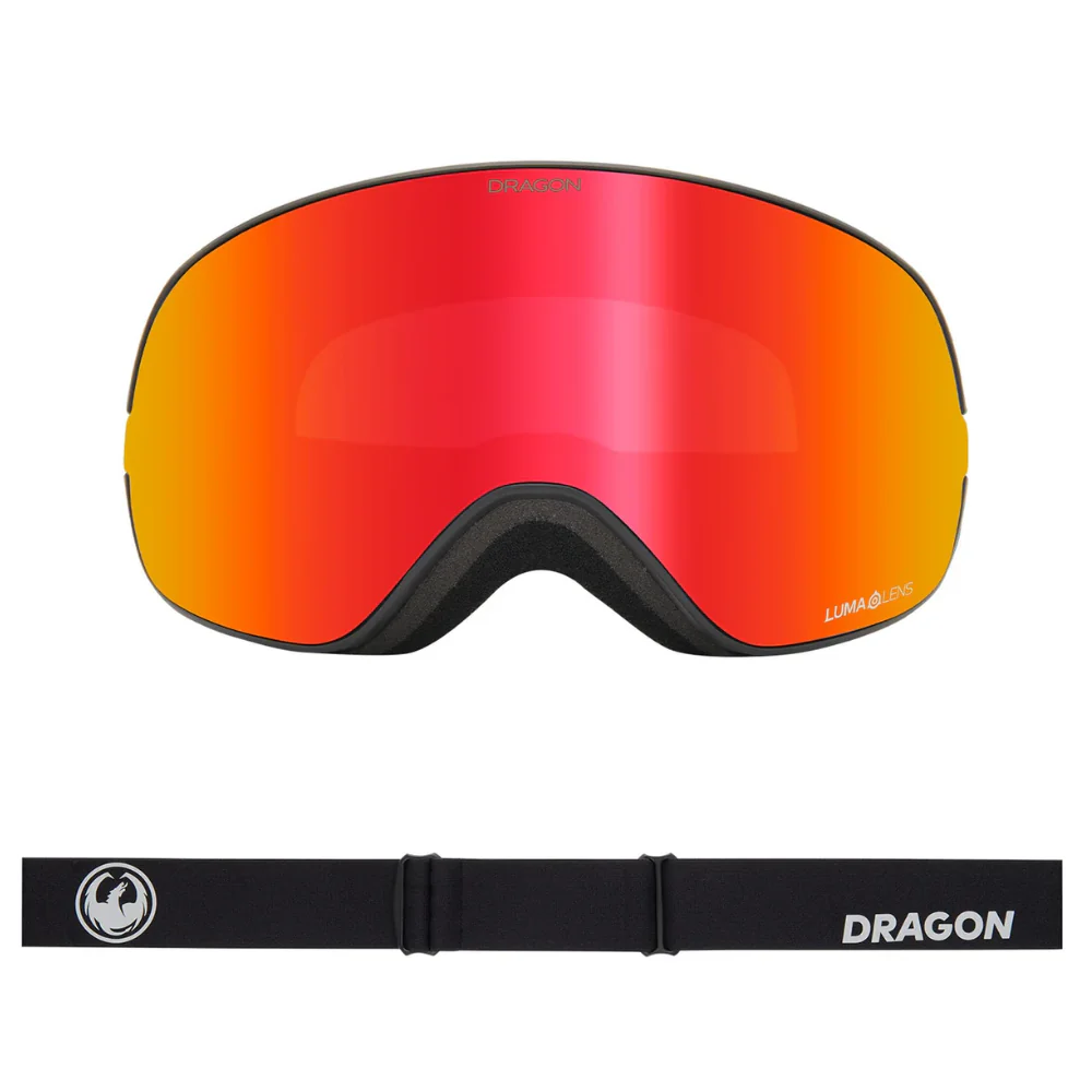 X2S Nouveau Black / LumaLens Red Ionized + LumaLens Light Rose Snowboard Goggles - Image 3