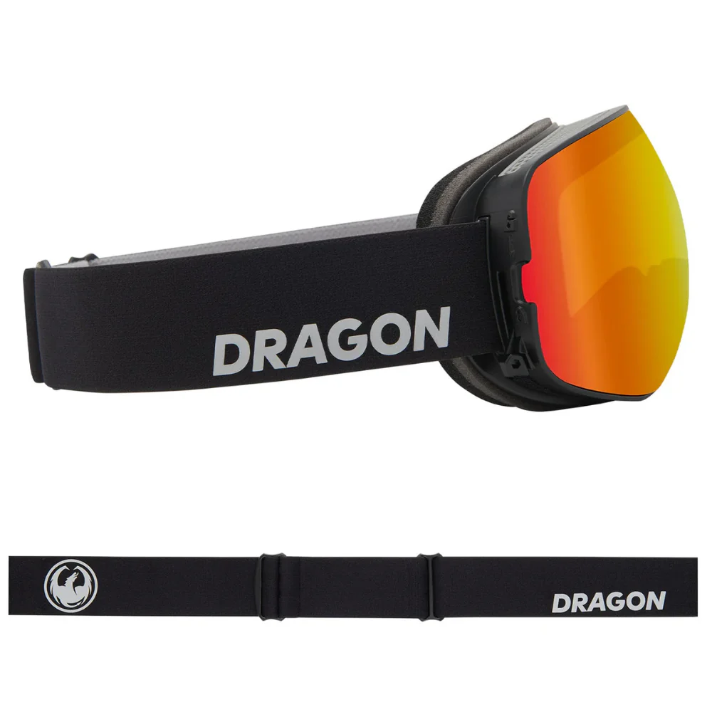 X2S Nouveau Black / LumaLens Red Ionized + LumaLens Light Rose Snowboard Goggles - Image 4