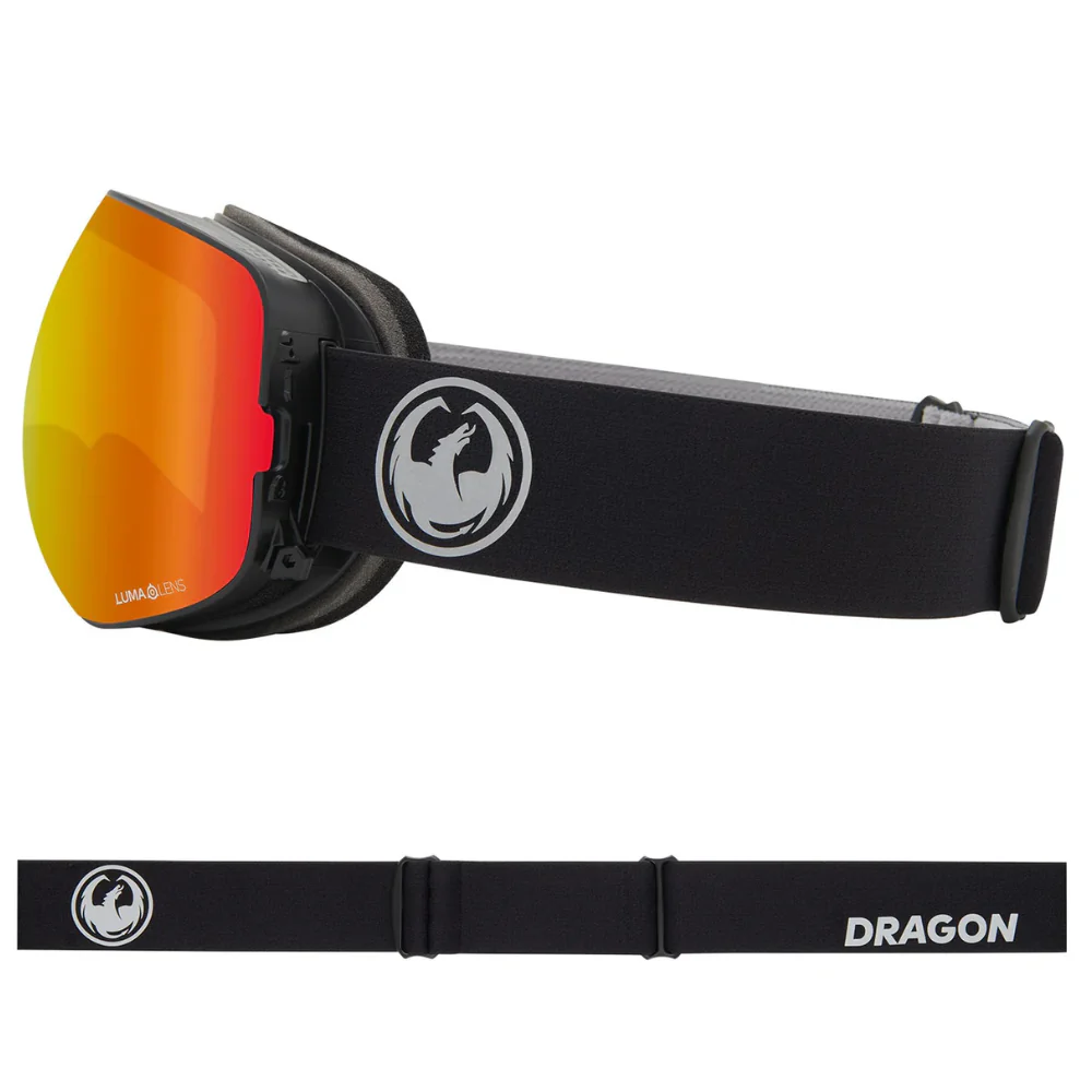 X2S Nouveau Black / LumaLens Red Ionized + LumaLens Light Rose Snowboard Goggles - Image 5