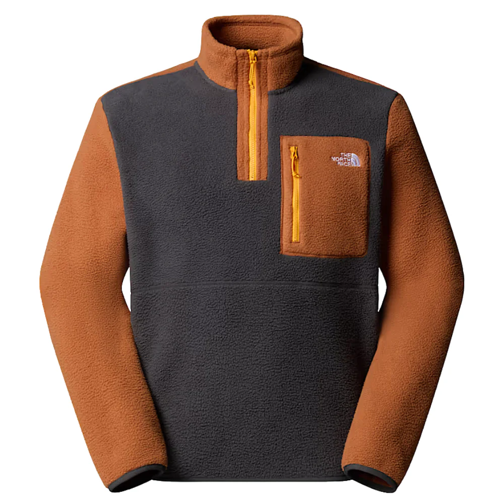 Yumiori 1/4 Zip Fleece Jacket Asphalt Grey/Burnt Umber - Image 2