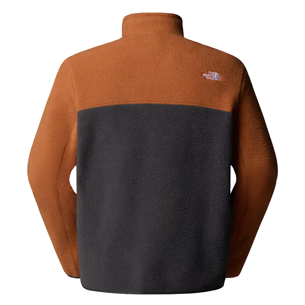 Yumiori 1/4 Zip Fleece Jacket Asphalt Grey/Burnt Umber - Image 3