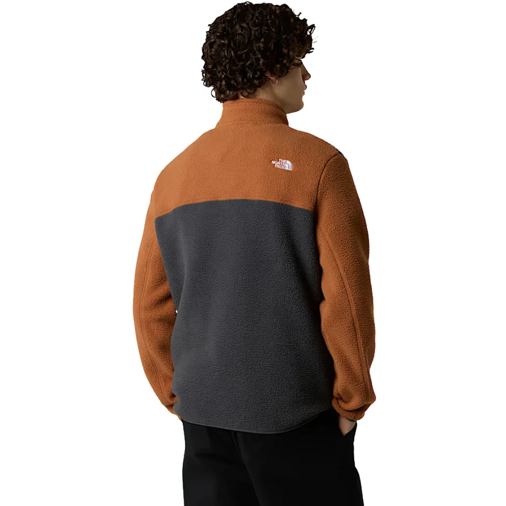 Yumiori 1/4 Zip Fleece Jacket Asphalt Grey/Burnt Umber - Image 5