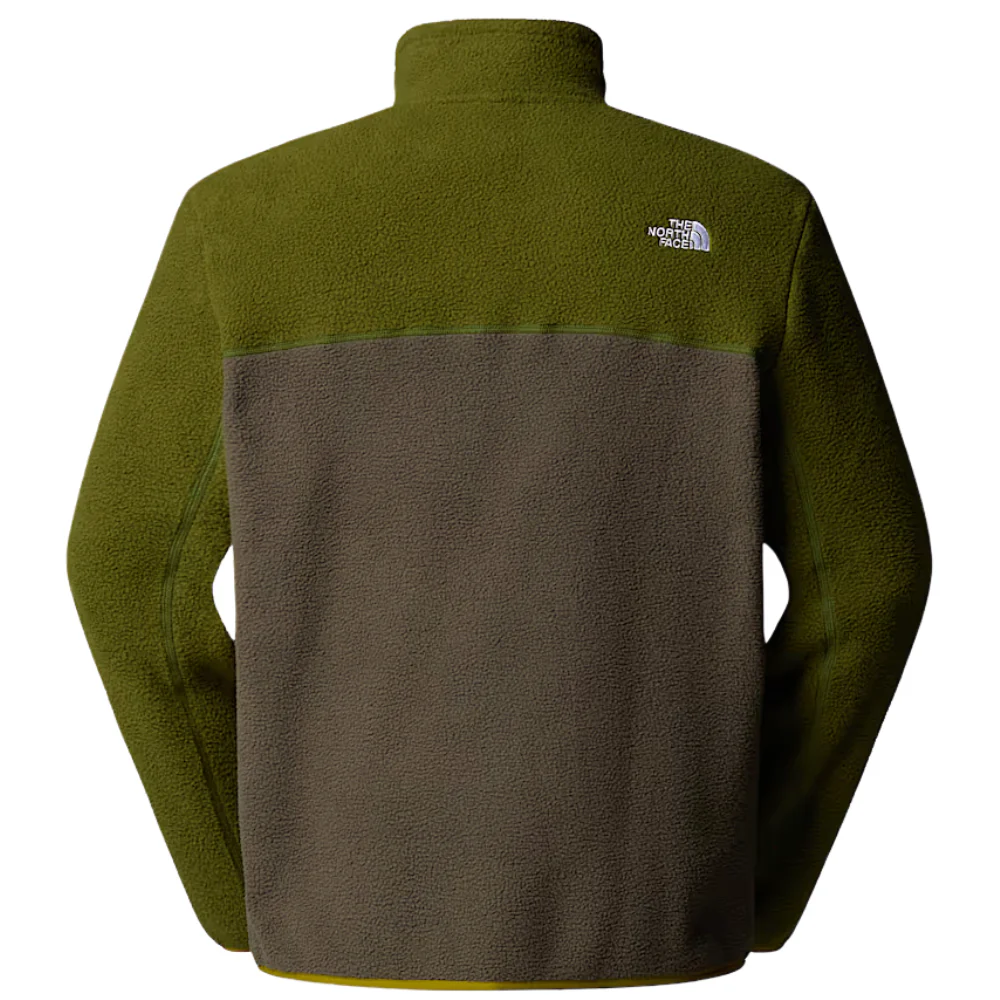 Yumiori 1/4 Zip Fleece Jacket New Taupe Green - Image 3