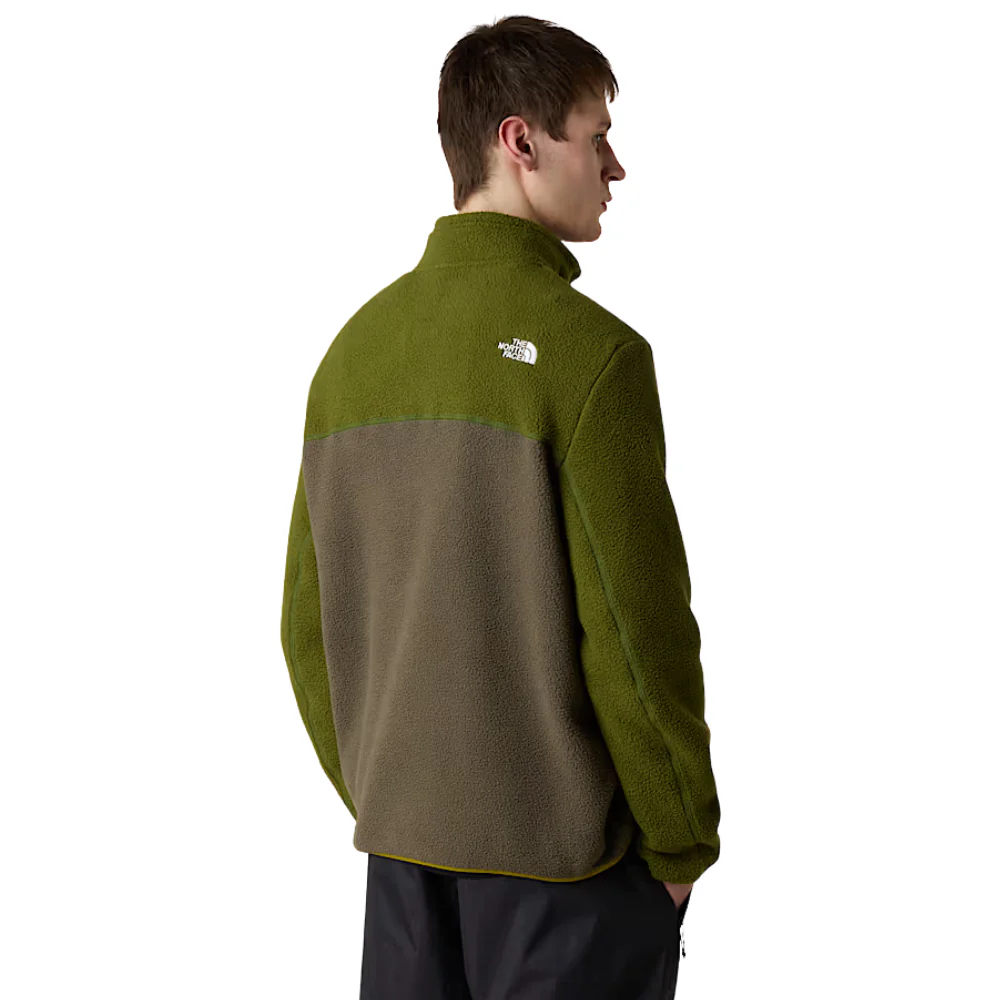 Yumiori 1/4 Zip Fleece Jacket New Taupe Green - Image 4